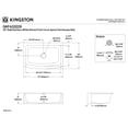 thumbnail image 5 of Gourmetier GKFA33229 Arcticstone 33-Inch Solid Surface White Stone Apron-Front Single Bowl Farmhouse Kitchen Sink with Strainer in Matte White, 5 of 12