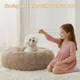 thumbnail image 5 of Wnpethome Cama Calmante Para Perros Y Gatos, Antiansiedad, Donut, Camas Para Perros Pequeños, Cojín De Piel Sintética Esponjosa, Cama Para Perros Pequeños Y Mascotas (24 X 24 Pulgadas, Marrón), 5 of 5