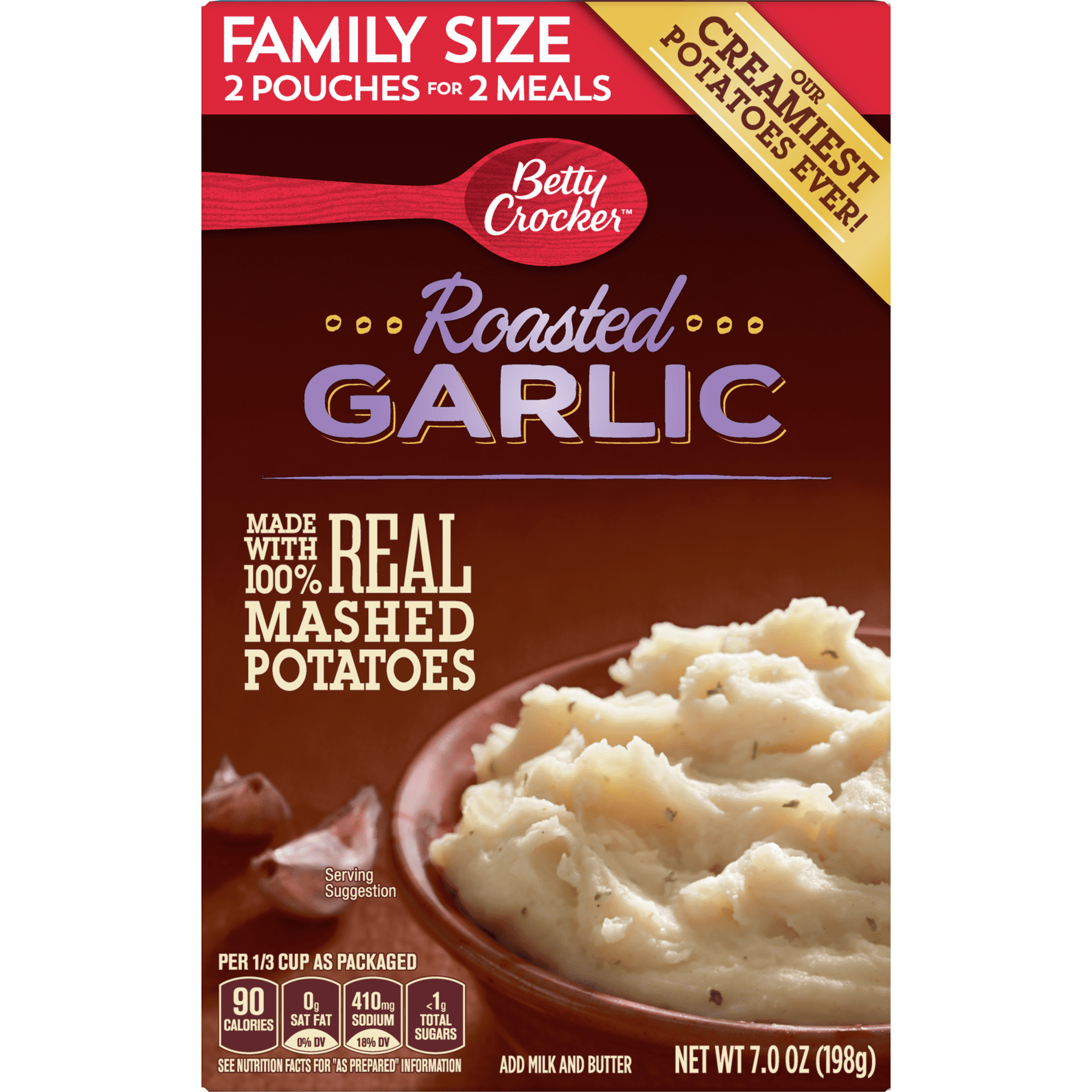 Betty Crocker Roasted Garlic Potatoes 7 oz Box Walmart
