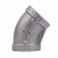 thumbnail image 1 of Plancha moldeable negra Elbow B&K de 45 grados, 1/2 pulgada PIE, 1 of 2