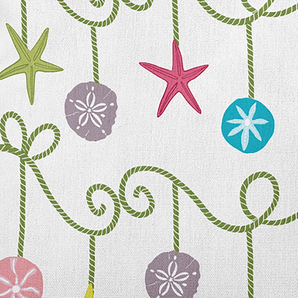 18" x 18" Simply Daisy Sea Ornaments Polyester Accent Pillow, Green Qty 1