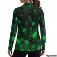 thumbnail image 2 of Jeiento Women's Golf Shirts, Moisture Wicking Casual Tops, Purple Ghost Witch, Long Sleeve V Neck Quick Dry Sun Protection Top for Halloween Parties, Gym and Daily Wear, 2 of 7