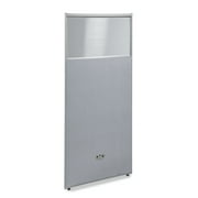 OFM RiZe Series Model PG6325 63" x 25" Vinyl Panel with Polycarbonate, Gray with Gray Frame