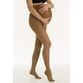 thumbnail image 2 of 15-20 mmHg Moderate Graduated Compression Maternity Pantyhose with Adjustable Waistband, Fine Italian Made Fashionable Sheer Pregnancy Pantyhose Stockings (Size 4 Black), 2 of 4