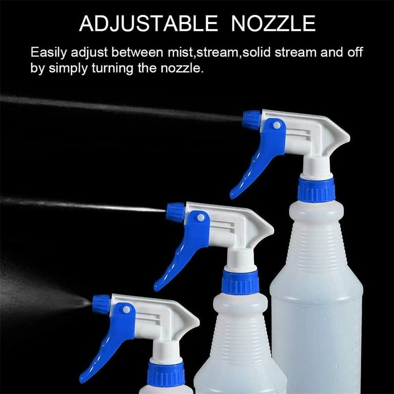 NOGIS Plastic Spray Bottle Nozzle Heavy Duty Spraying Bottle Replacement Part Leak Proof Mist Water Bottle Spray Nozzle for Cleaning Solutions