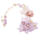 thumbnail image 1 of Diadema nupcial floral hecha a mano ajustable flor niña nupcial diario boda cumpleaños tocados accesorio, 1 of 6