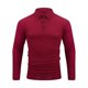 thumbnail image 2 of Blusa y camisa de manga larga con cuello vuelto para hombre, camisa deportiva de color liso con solapa y botones, blusa de poliéster de manga larga con solapa para hombre, 2 of 8