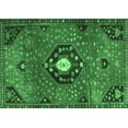 thumbnail image 1 of Ahgly Company Indoor Rectangle Medallion Emerald Green Traditional Area Rugs, 5' x 7', 1 of 4
