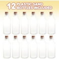 thumbnail image 2 of ArtCreativity 12-pack Clear Plastic Sand Art Bottles with Corks for Kids Ages 3+ – DIY Crafts, Party Favors, 2oz Bottles, Fun Sand Art Projects, 2 of 5