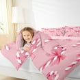 thumbnail image 4 of Manfei Christmas Candy Kids Full Size Comforter Sets, Dreamy Princess Ribbon Bow Bedding Comforter Set, Merry Christmas Reversible Bedding Sets, Luxury Bedroom Decor, 3 Pieces, 4 of 8