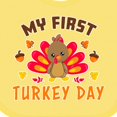 thumbnail image 4 of Inktastic My First Turkey Day with Turkey and Leaves Boys or Girls Baby Bib, 4 of 4
