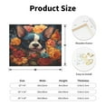 thumbnail image 2 of Logiee Cute Colorful Flower French Bulldog Print Canvas Wall Art ,Art Poster,Canvas Decorative Picture,Decor Wall Pictures for Living Room Bedroom Bathroom,Ready to Hang, 2 of 6