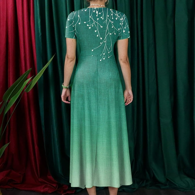 XADYUY 4x Dress for Women Plus Size Casual Strap Short Sleeve A