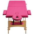 thumbnail image 4 of vidaXL Massage Table Foldable Massage Bed Salon Therapy Table 2 Zones Wood, 4 of 9