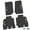 Black w/ Lime & White insert, variant on Flextread Floor Mats for 07-13 Jeep Wrangler JKU 4-Door - Mopar Licensed Factory Fit - Black w/ White Jeep Wave w/o Wheel Insert - 100% Made in USA