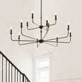 thumbnail image 6 of 52518BK Kichler Lighting Pallas - 12 Light Chandelier In Traditional Style-23 Inches Tall and 42.75 Inches Wide-Black Finish, 6 of 17