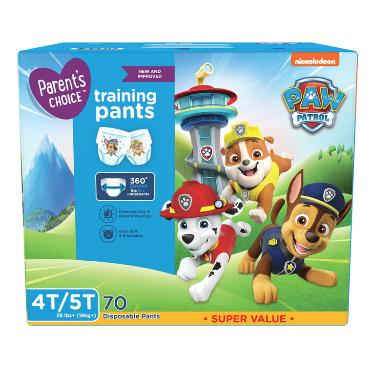 Parent's Choice Paw Patrol Training Pants for Boys, 4T/5T, 70 Count (Select  for More Options) 