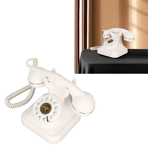 Teléfono Con Cable, Teléfono Fijo Antiguo y Fácil de USAR Antiguo Vintage Teléfono Fijo para la Sala de Estar Para Ofiice