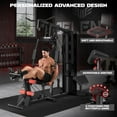 thumbnail image 2 of Home Gym Station,Multifunctional Home Gym Equipment,Workout Station with 150LBS Weight Stack,Exercise Equipment with Pulley System for Full Body Training, 2 of 9