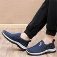 thumbnail image 4 of XIMIN Men's Slip-On Mesh Orthopedic Platform Sneakers with Fuzzy Lined Sports Breathable Loafers Boat Shoes Casual Comfy Non-Slip Walking Hiking Shoes, 4 of 4