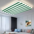 thumbnail image 3 of Ceiling Light Cover for Classroom, Green White Striped Magnetic Fluorescent Light Covers Filter for School,Office, 2X4&nbsp; FT, Pack of 3, Minimalist Christmas, 3 of 8