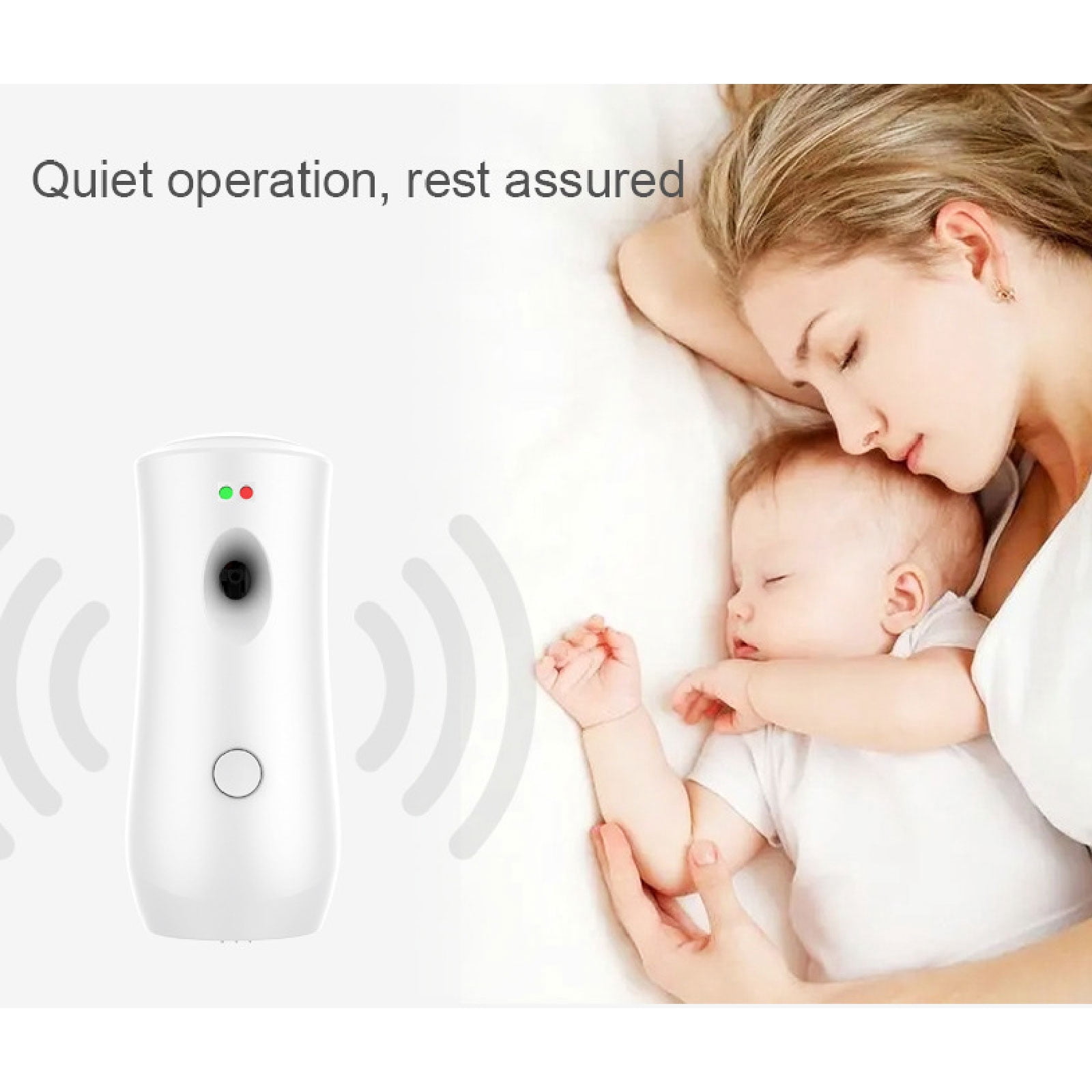 Oenbopo Automatic Air Freshener Spray Dispenser Wall Mount for Bedrooms Bathrooms Home Office(White)
