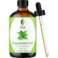 thumbnail image 1 of Aceite esencial SVA de menta 100% natural, 120 ml con gotero, 1 of 8
