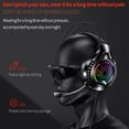 thumbnail image 3 of Wired Gaming Headphone Portable Rotatable Microphone 20-20KHz PC Notebook Computer Net Bar Music Listening Game Playing Headset with Sound Card Black, 3 of 9