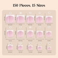 thumbnail image 4 of Uñas postizas para pies Beetles Gel Polish X Press French Tip, 150 piezas, 4 of 6