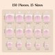 thumbnail image 4 of Uñas postizas para pies Beetles Gel Polish X Press French Tip, 150 piezas, 4 of 6