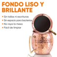 thumbnail image 2 of Tazas de cobre Moscow Mule,500ML Juego Tazas de Acero Inoxidable 4 Con paja y cepillo,Copa de Bronce de Mosc&uacute; 18 oz con Mango para Bebidas Fr&iacute;as,C&oacute;ctel para Cocina, Ba, 2 of 9