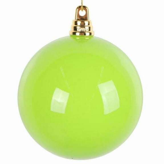 Vickerman MT250373W 3 in. Enamel Ball Ornament, Lime - 12 per Bag