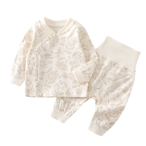 eczipvz Baby Wrap Top High Waist Pants Set Snap Crotch Long Sleeve Dinosaur Print Size 12-18 M