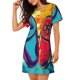 thumbnail image 2 of Fotbe Gaming Bata de Dormir para Mujer con Estampado, Camisón de Algodón de Manga Corta, Ropa de Dormir Casual, 2 of 6