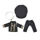 thumbnail image 2 of Traje de muñeca, regalos, escena, foto, utilería, suministros de bricolaje, uniforme suave, figuras de peluche, juguetes Negro, 2 of 8