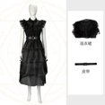 thumbnail image 1 of Adams Robe Sauce cos Famille Robe Sauce Noire Wednesday Adams Robe cosplay Famille Adams, 1 of 6
