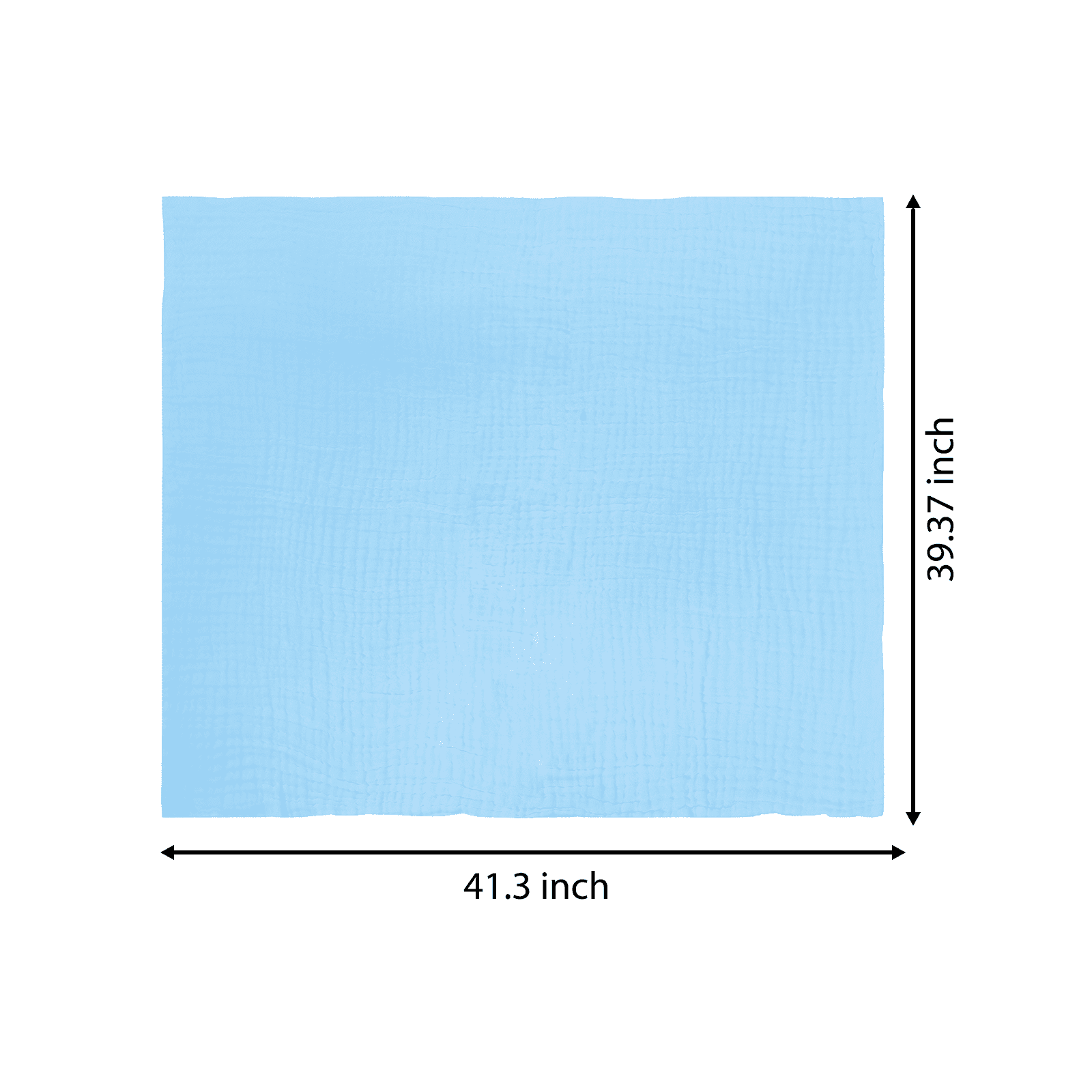 Piu Dino Baby Muslin Bath Towel (Kit w/ 2 units) 41,3'' x 39,37'' Blue/White