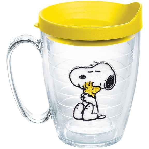 Tervis Peanuts - Snoopy Woodstock Best Buddies Collection Made in USA Double Walled Insulated Tumbler Travel Cup Keeps Drinks Cold & Hot, 16oz Mug with Handle, Felt
