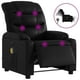 thumbnail image 3 of Sillón reclinable eléctrico VidaXL de piel sintética negra con masaje, 3 of 9
