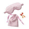 thumbnail image 1 of Máscara de seda de imitación para ojos, bolsa de tela, tapón para los oídos, juego de tres piezas de máscara de ojos portátil para viajes, máscara de ojos para dormir, 1 of 3
