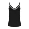 thumbnail image 6 of Generic Women's Lace Patchwork Tank Tops Plus Size V Neck Sleeveless T Shirt Loose Fit Spaghetti Strap Office Cami Shirt, 6 of 7