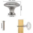 thumbnail image 2 of 30pcs Round Cupboard Door Knobs 30mm Modern Stainless Steel Kitchen Cabinet Handle Mushroom Shape Metal Drawer Knob, 2 of 5