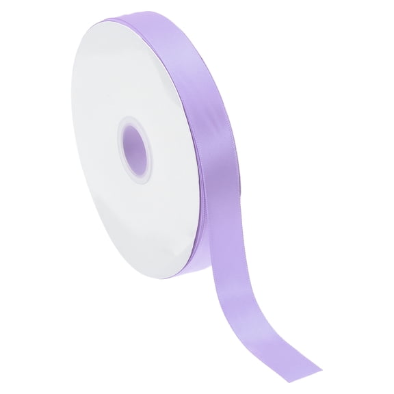 Uxcell 1/2 Inch x 60 Yards Solid Satin Ribbon, Polyester Fabric Ribbon Roll Single Faced for Gift Wrapping Crafts Wedding Birthday Bouquet Hair Bows DIY Decoration, Light Purple