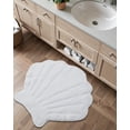 thumbnail image 4 of Better Trends Seashell Bath Rug, 100% Cotton Cute Beach Theme Bathroom Mat, Soft & Absorbent, Reversible, Washable Foot Mat, White Sea Decor for Kids & Home, 25" x 28" Marilyn Collection, 4 of 4