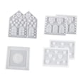 thumbnail image 3 of Molde de silicona con forma de casa, molde decorativo de resina para decoración de escritorio. 7 piezas, 3 of 9