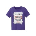 thumbnail image 1 of Parents For Sale Kids Cotton T-Shirt - Purple - Small, 1 of 1