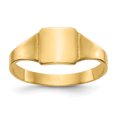 thumbnail image 1 of 14k Yellow Gold Square Signet Baby Ring, 1 of 9