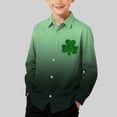 thumbnail image 2 of talentlend St. Patrick's Day Shirts for Boys Button down Long Sleeve Casual Collared Dress Shirt Kids Formal Clothes, 2 of 7