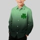 thumbnail image 1 of Blusa y camisa de manga larga con cuello vuelto para niños, camisa informal de moda para niños y niñas, camisa de manga larga con estampado del Día de San Patricio, camisa de manga larga con cuello vu, 1 of 7