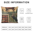 thumbnail image 5 of Qinduosi Pillow Covers, Retro Square Zipper Throw Pillow Case, Packs Double Sided Moose Cushion Cover for Sofa Couch Living Room - Rustic Lodge , inch, 5 of 5